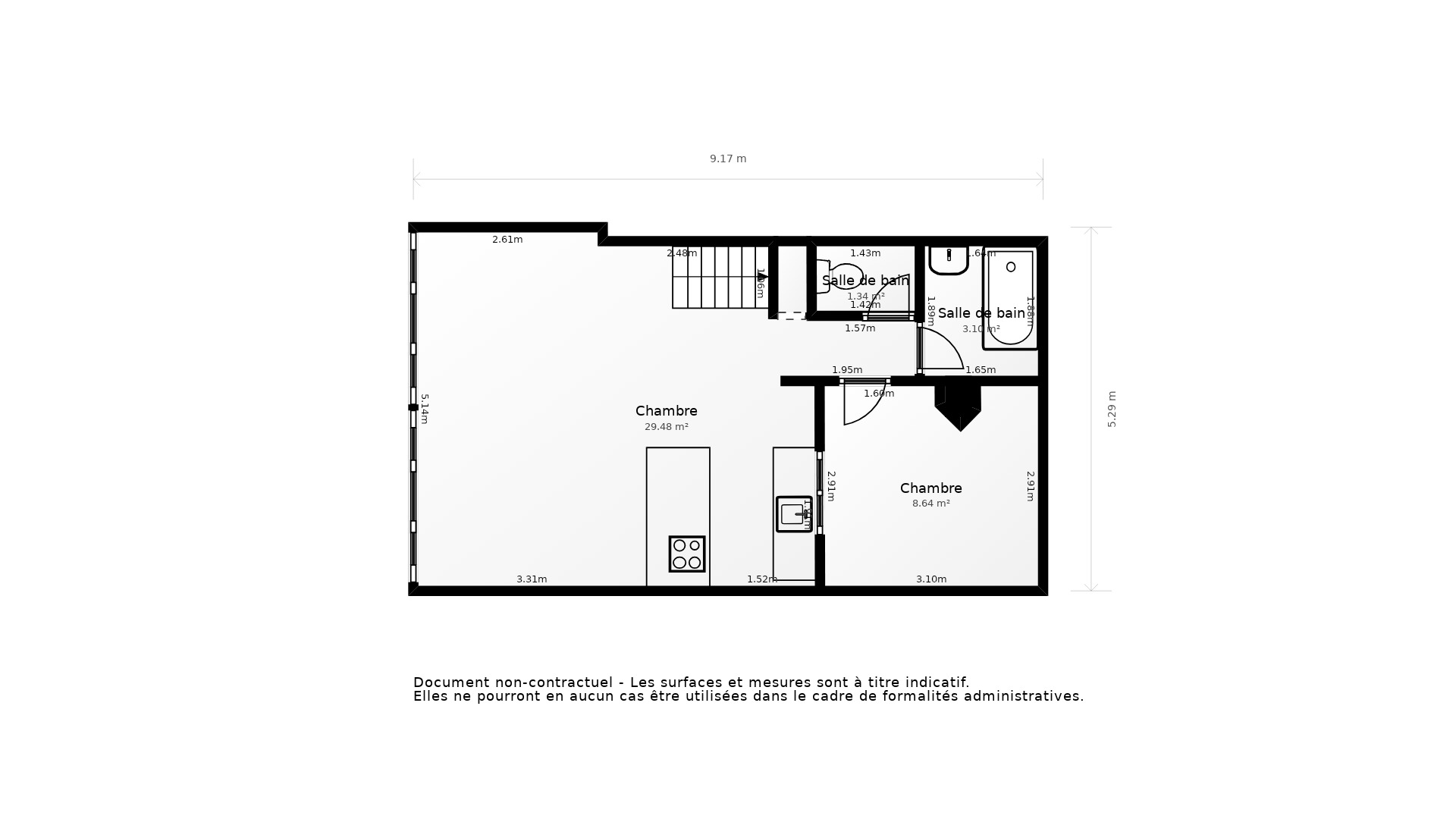 Vente Appartement BREST - 3 pièces - 62 m² - (29200)