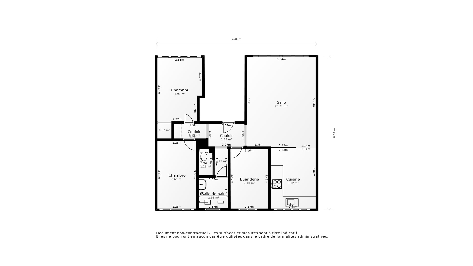 Vente Appartement BREST - 3 pièces - 70 m² - (29200)