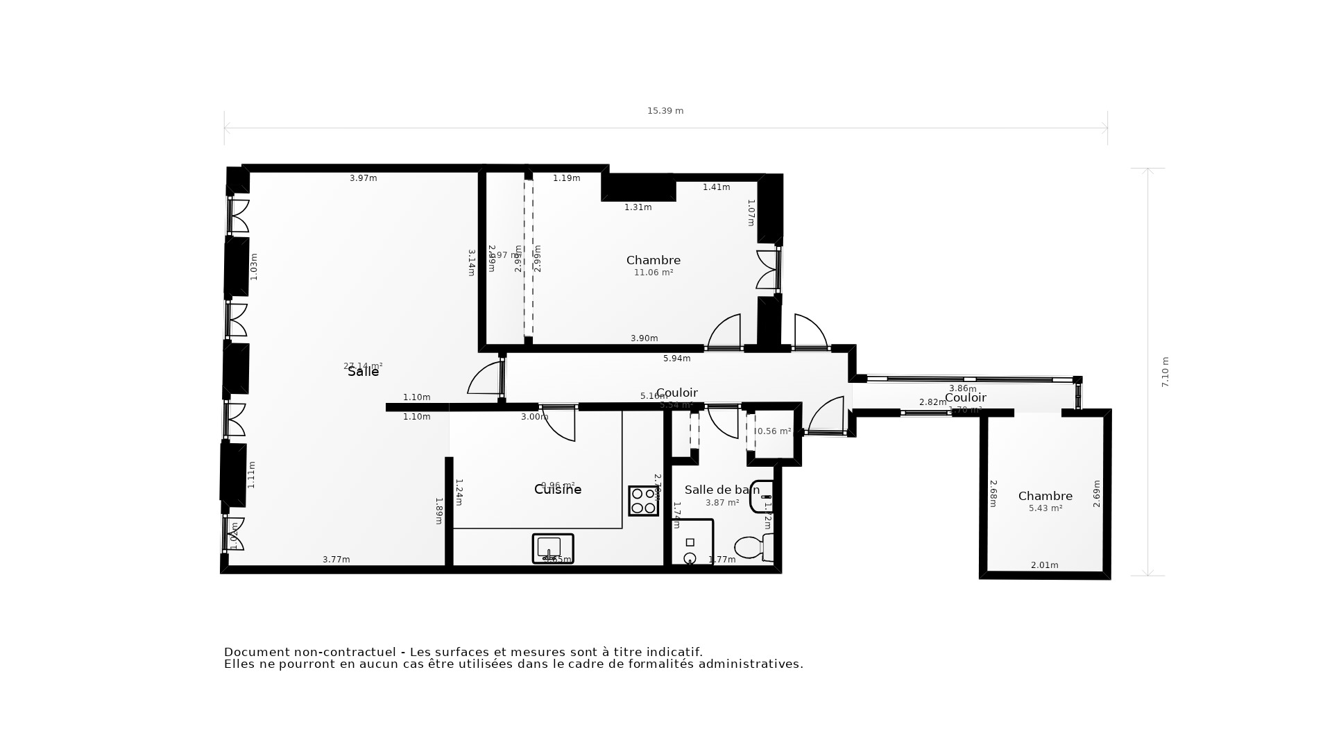 Vente Appartement TOULOUSE - 3 pièces - 76,9 m² - (31000)