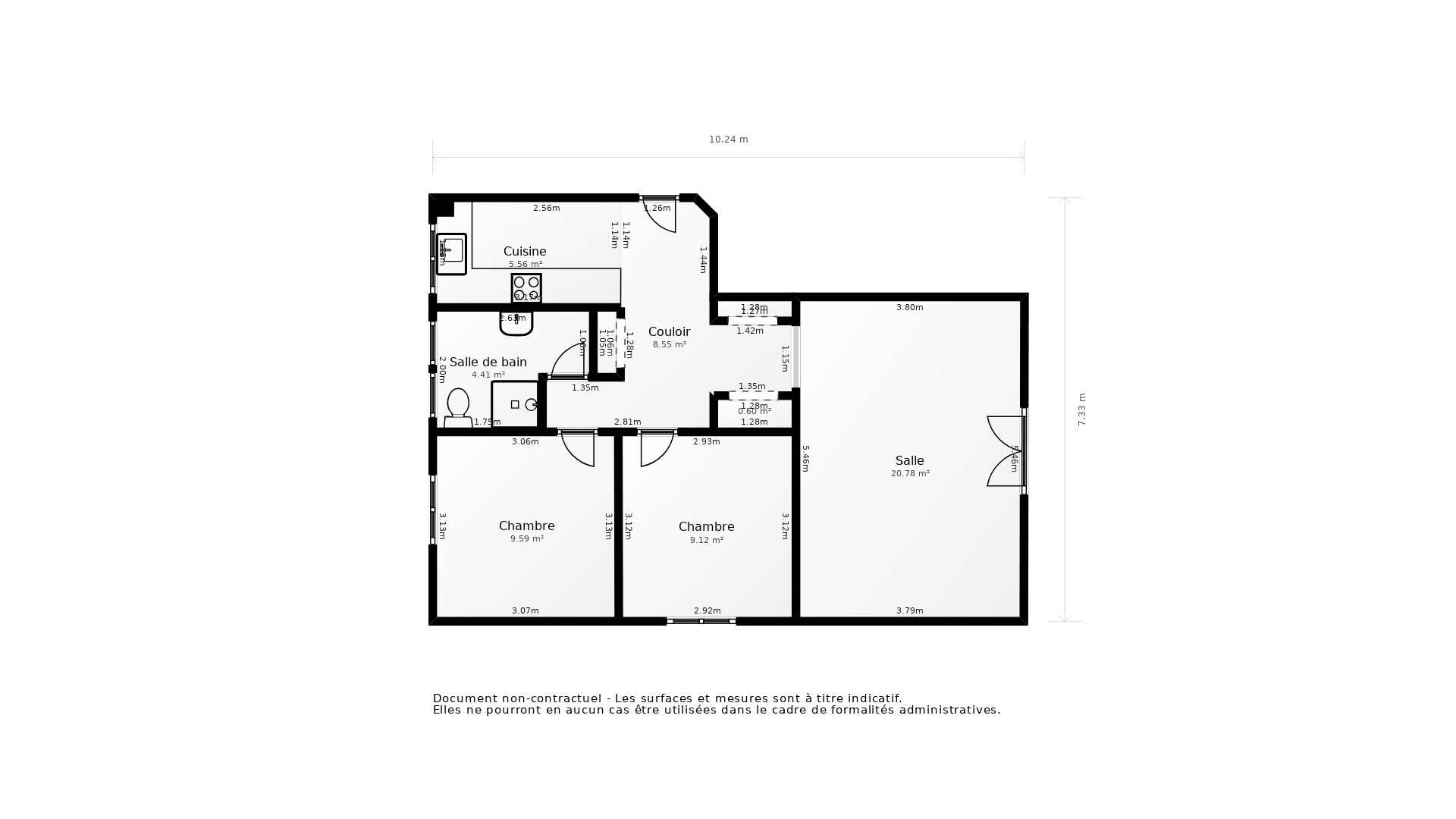 Vente Appartement ST GEORGES DE DIDONNE - 3 pièces - 64 m² - (17110)