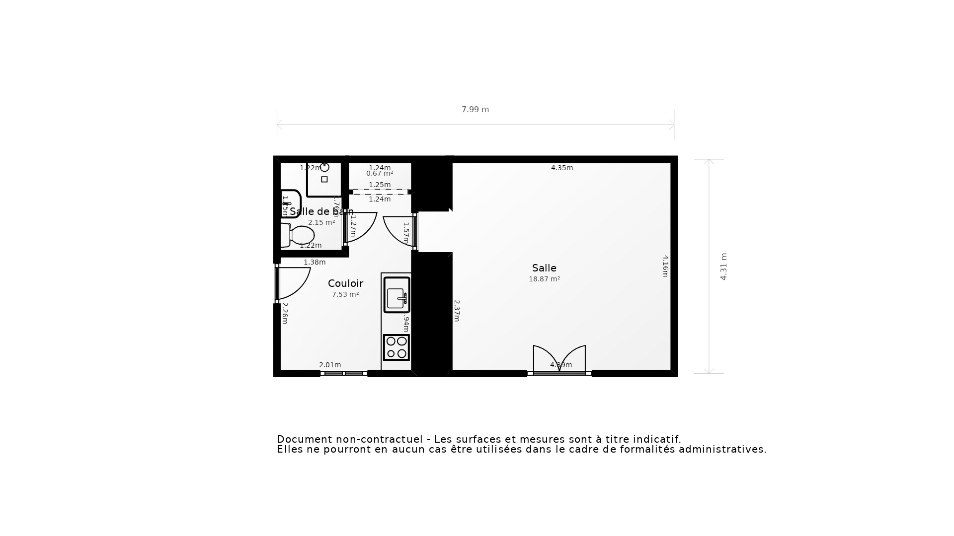 Vente Appartement FOURAS - 1 pièce - 31,7 m² - (17450)