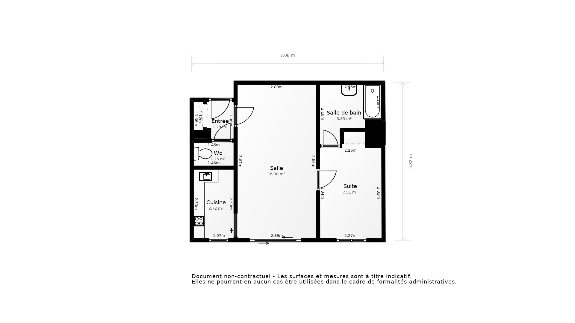Vente Appartement BORDEAUX - 2 pièces - 45 m² - (33800)