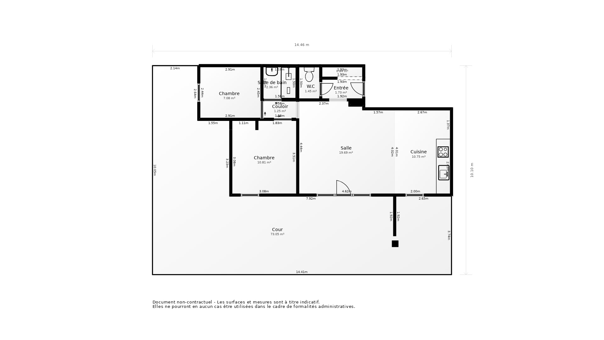 Vente Appartement ST ANDRE DE CUBZAC - 3 pièces - 63 m² - (33240)