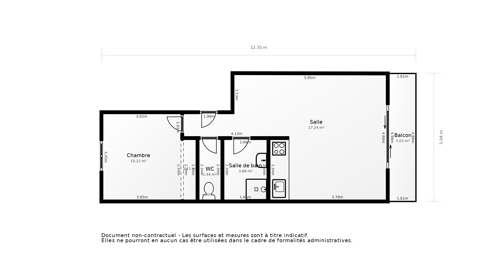 Vente Appartement LES SABLES D OLONNE - 2 pièces - 44 m² - (85100)