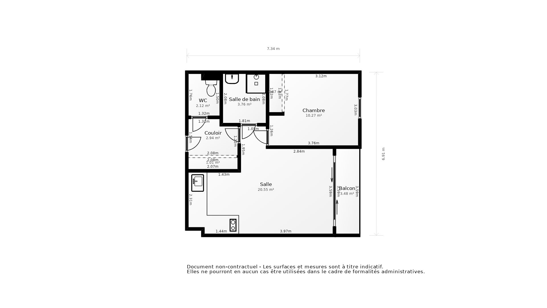 Vente Appartement TALENCE - 2 pièces - 45 m² - (33400)
