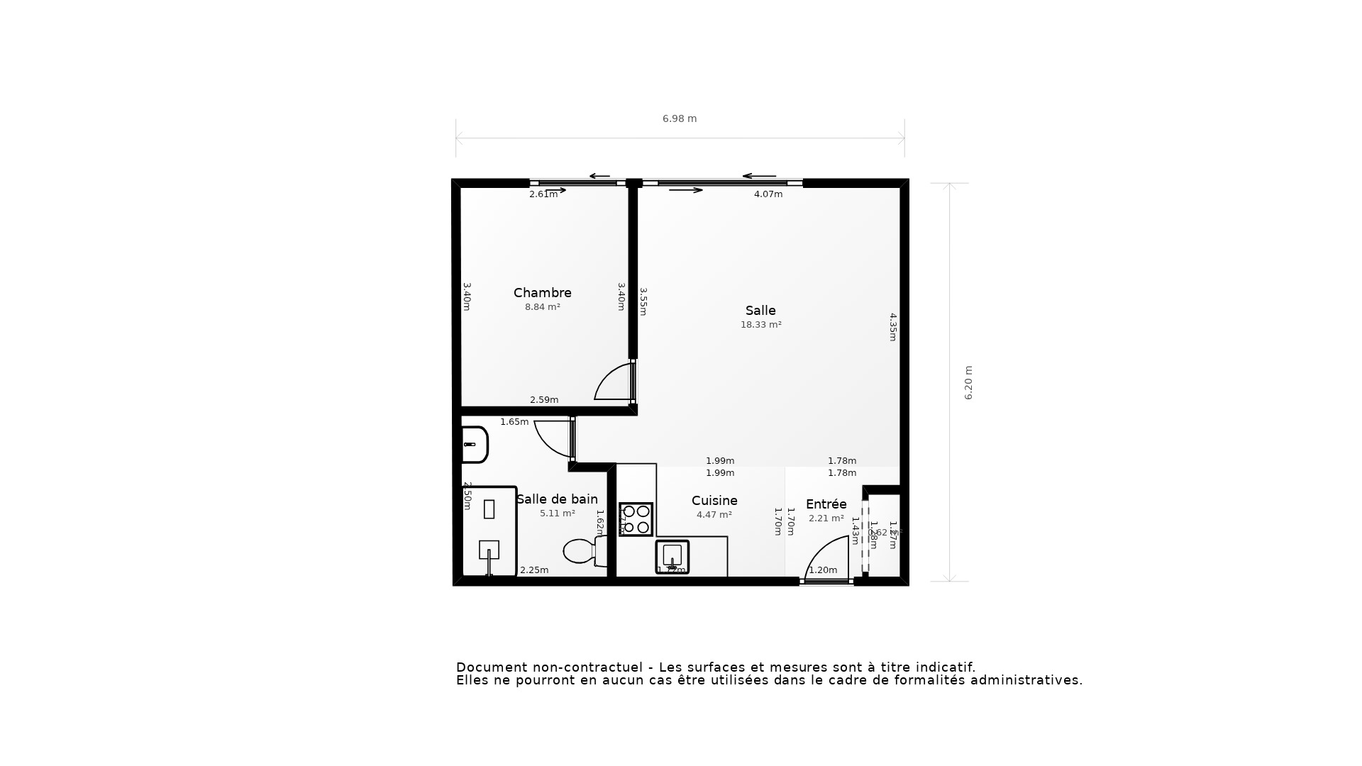Vente Appartement TOULOUSE - 2 pièces - 40 m² - (31200)