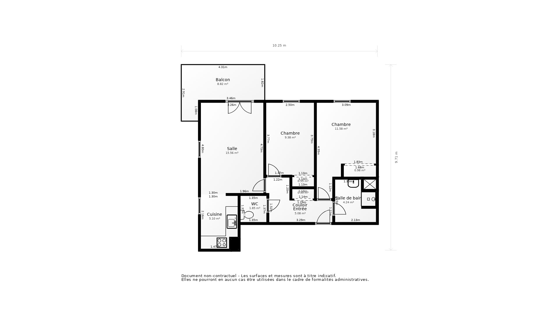 Vente Appartement LYON 09 - 3 pièces - 58 m² - (69009)