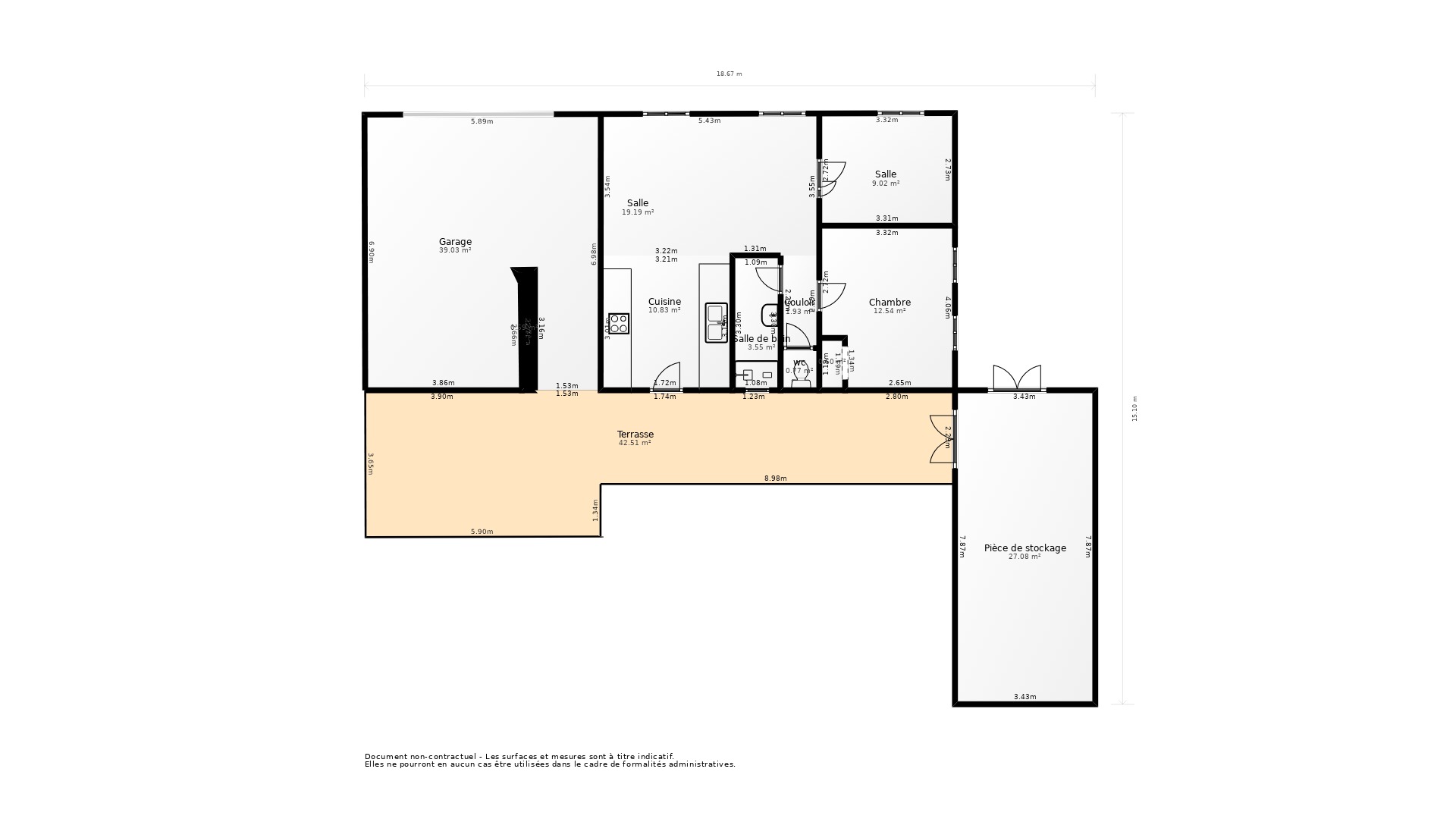 Vente Maison ST MARIENS - 3 pièces - 60 m² - (33620)