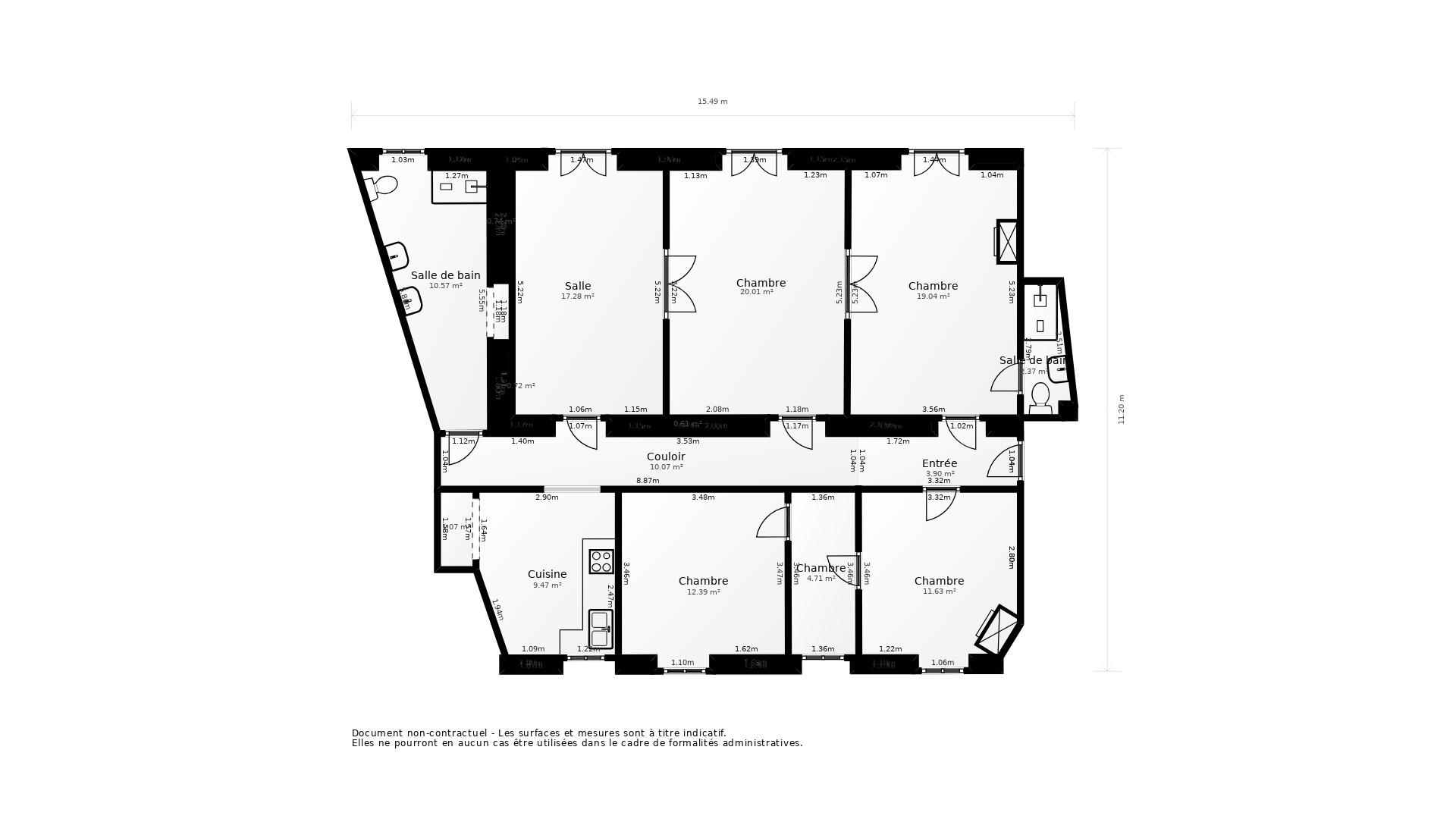 Vente Appartement BOURGES - 5 pièces - 137 m² - (18000)