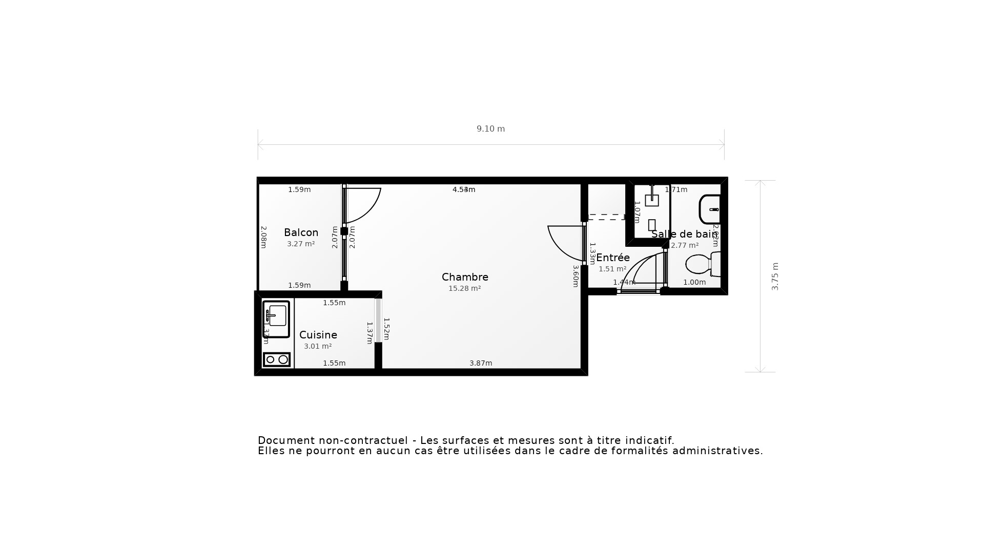 Vente Appartement LES SABLES D OLONNE - 1 pièce - 25 m² - (85100)