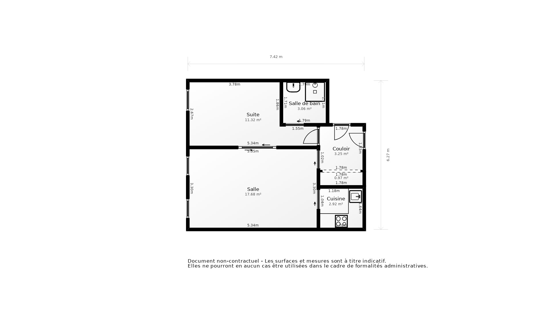 Vente Appartement LA ROCHELLE - 2 pièces - 39 m² - (17000)