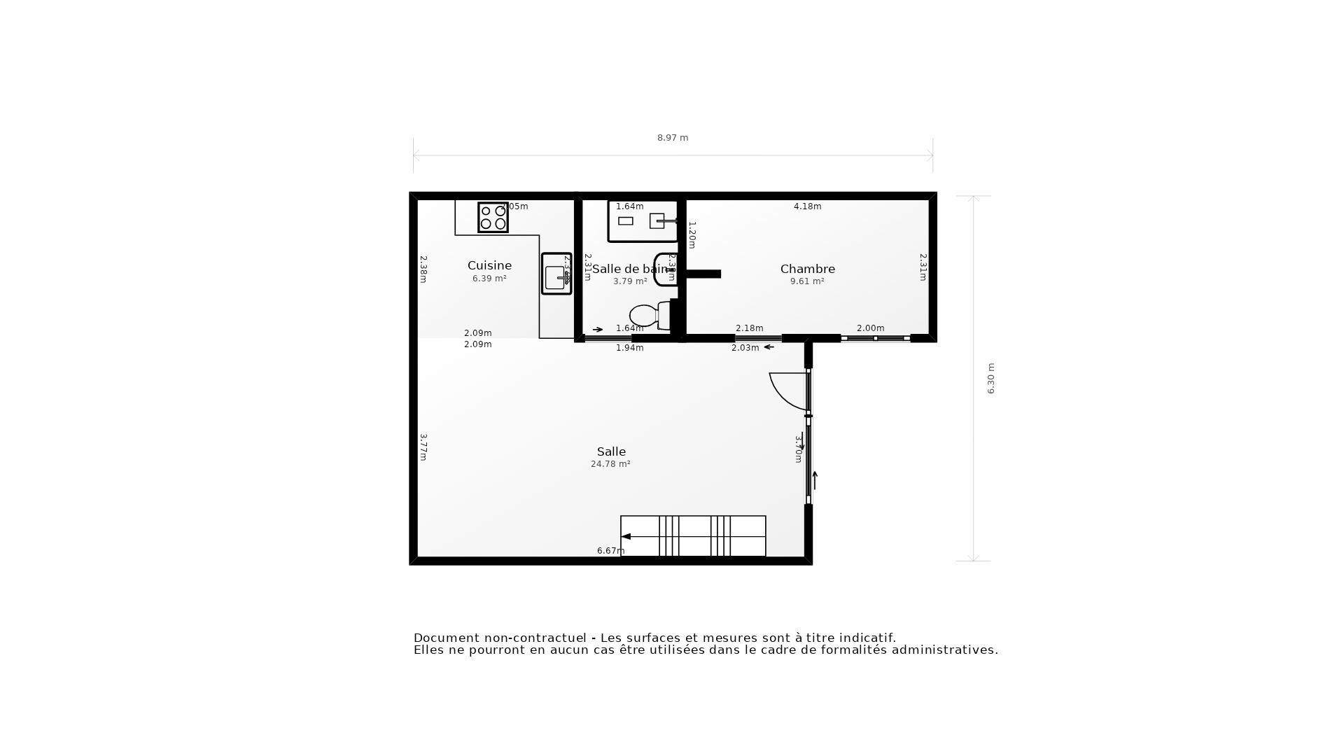 Vente Appartement BORDEAUX - 3 pièces - 50 m² - (33800)