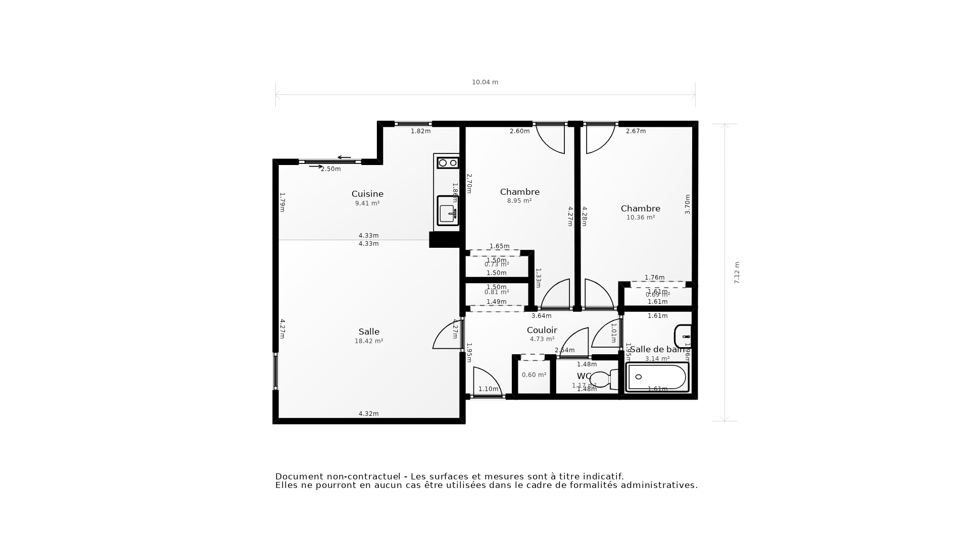 Vente Appartement LE HAILLAN - 3 pièces - 67 m² - (33185)