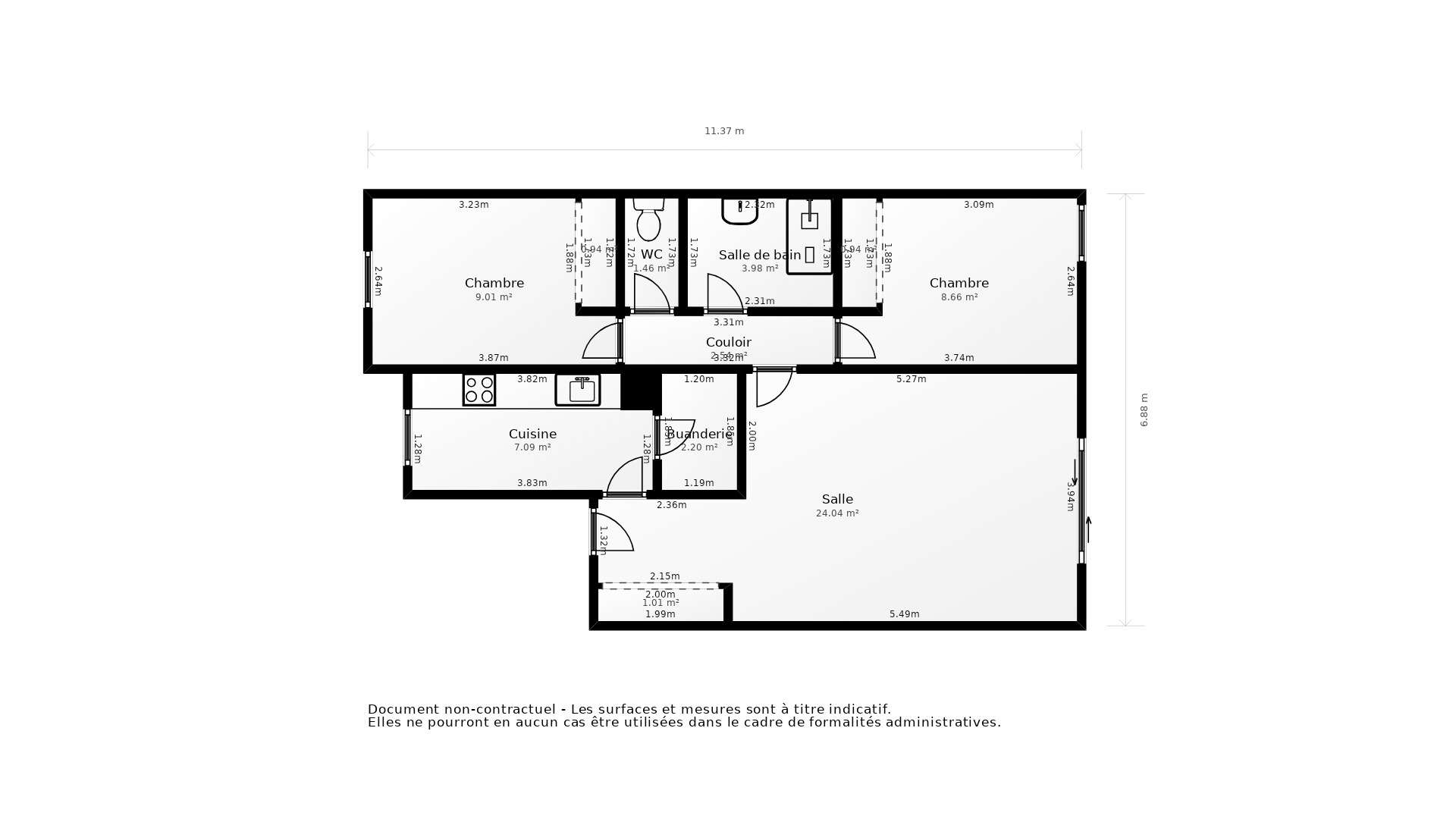 Vente Appartement PLAISANCE DU TOUCH - 3 pièces - 69 m² - (31830)
