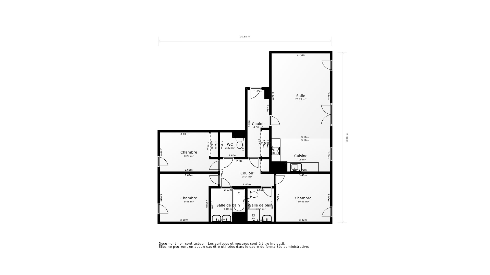 Vente Appartement BORDEAUX - 4 pièces - 91 m² - (33300)