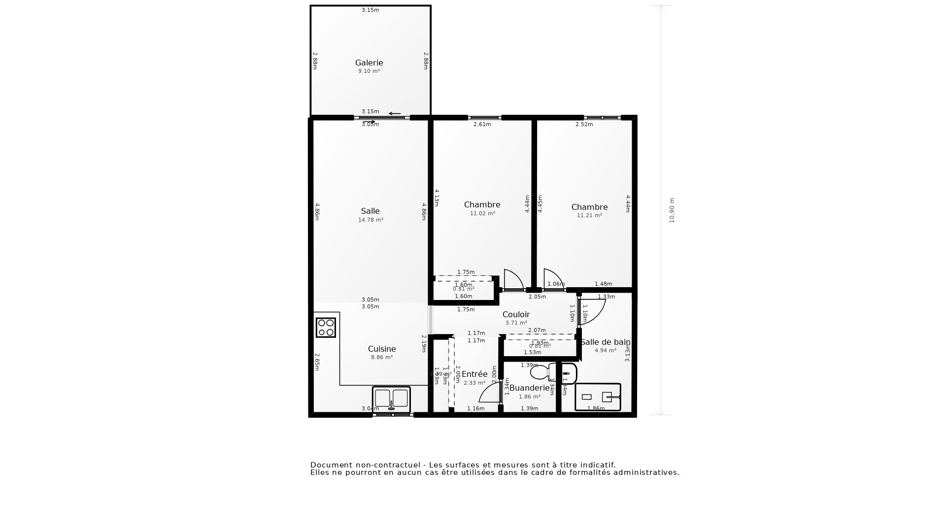 Vente Appartement BORDEAUX - 3 pièces - 70 m² - (33300)