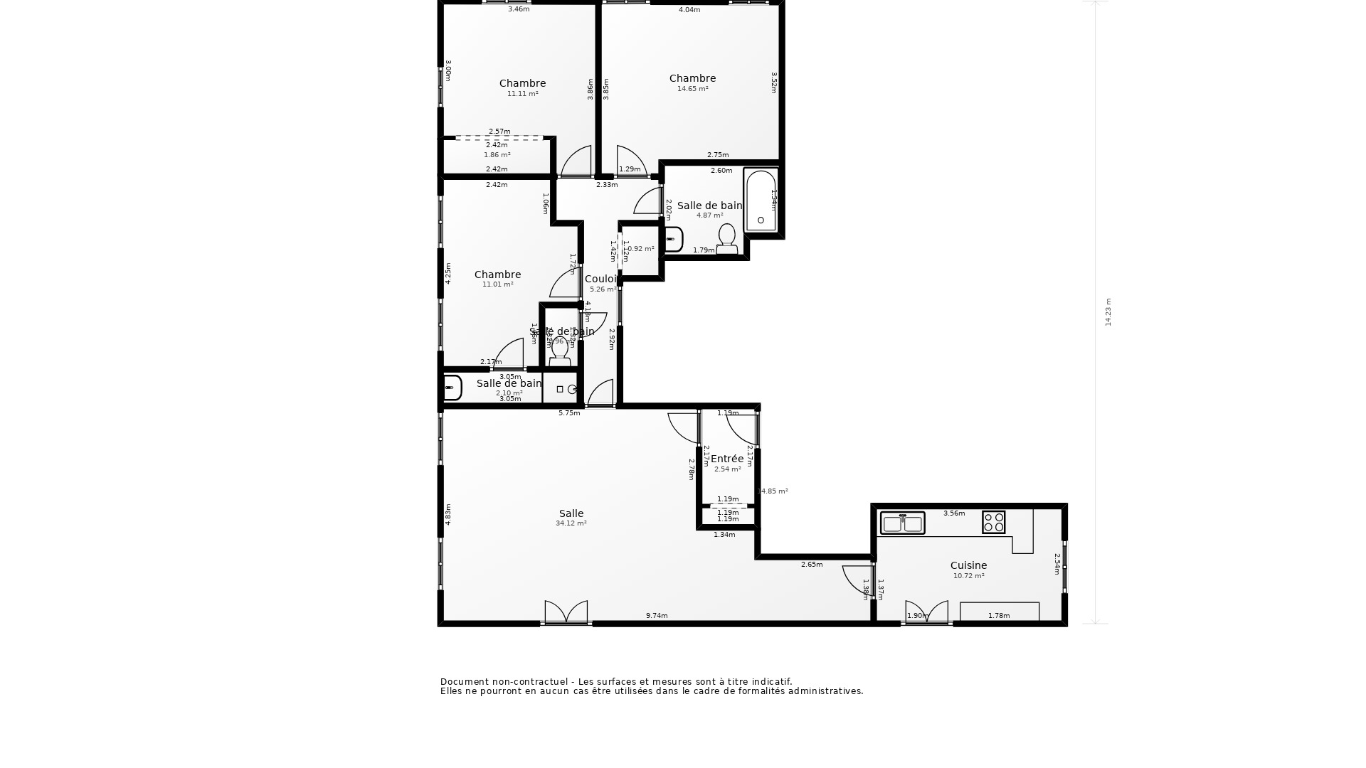 Vente Appartement LA GARENNE COLOMBES - 5 pièces - 110 m² - (92250)