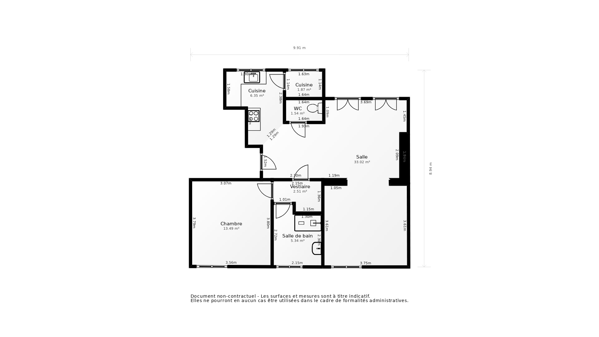Vente Appartement NANTES - 3 pièces - 69 m² - (44000)