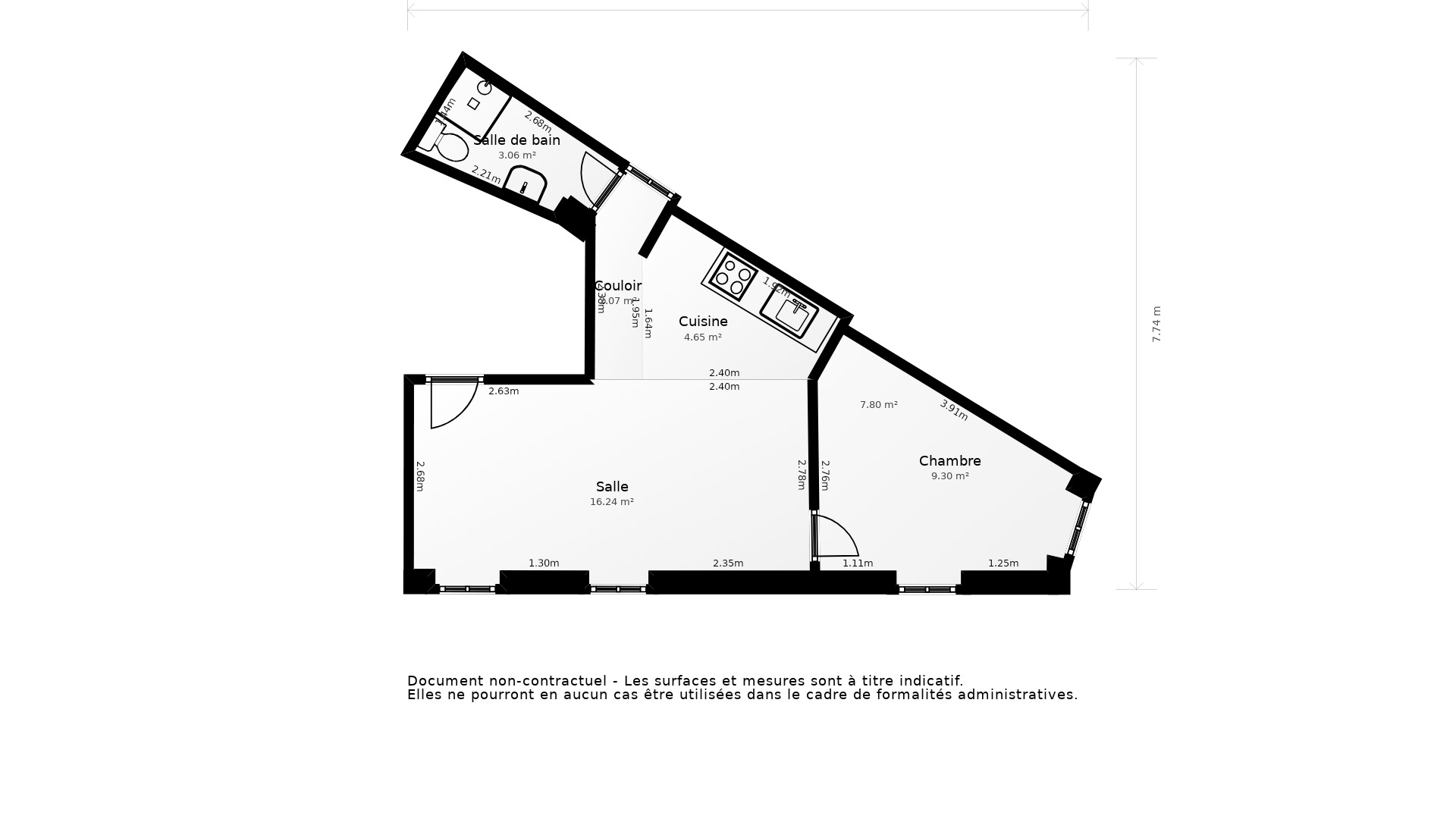 Vente Appartement BORDEAUX - 2 pièces - 41 m² - (33000)