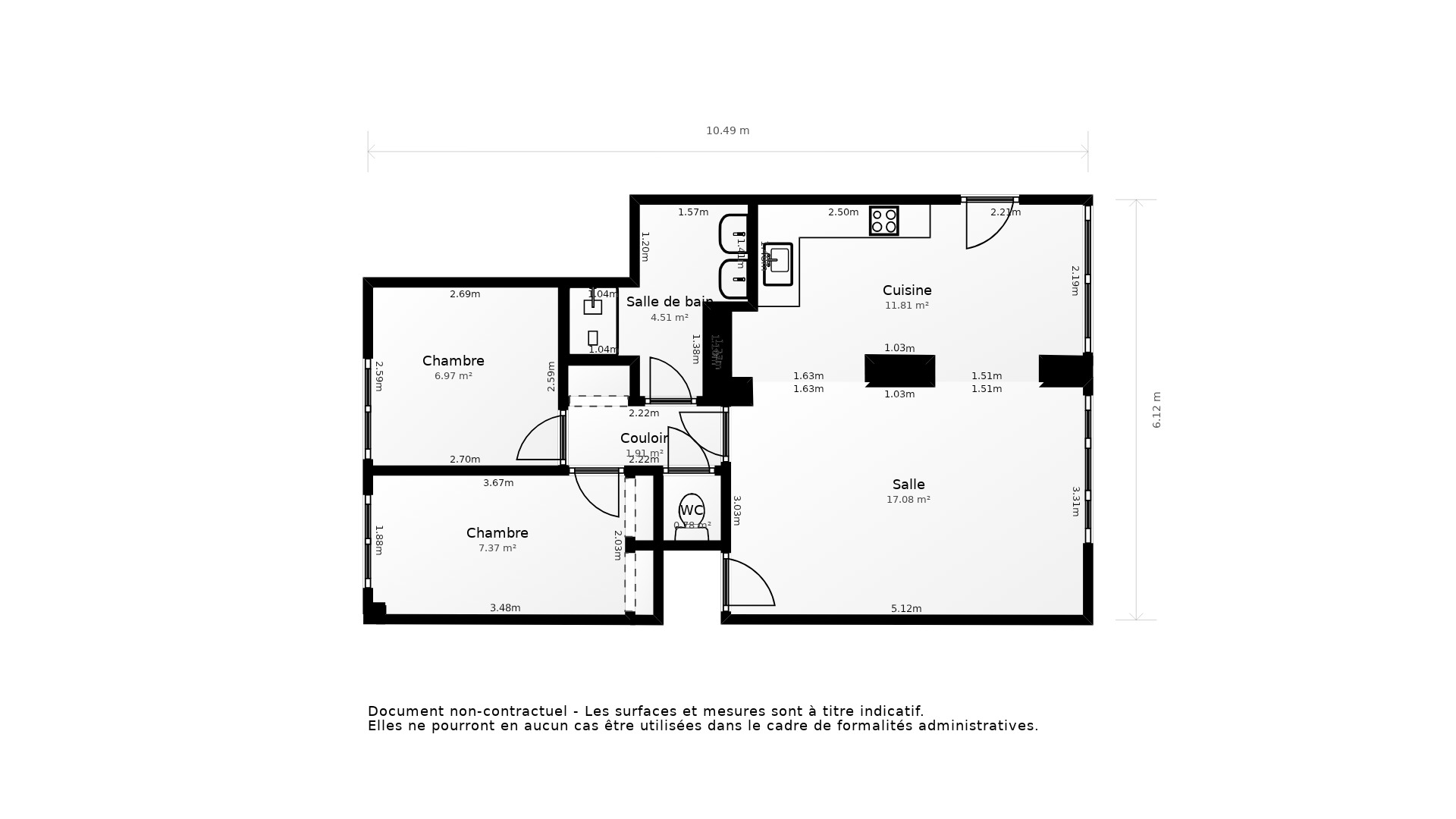 Vente Appartement LYON 09 - 3 pièces - 63 m² - (69009)