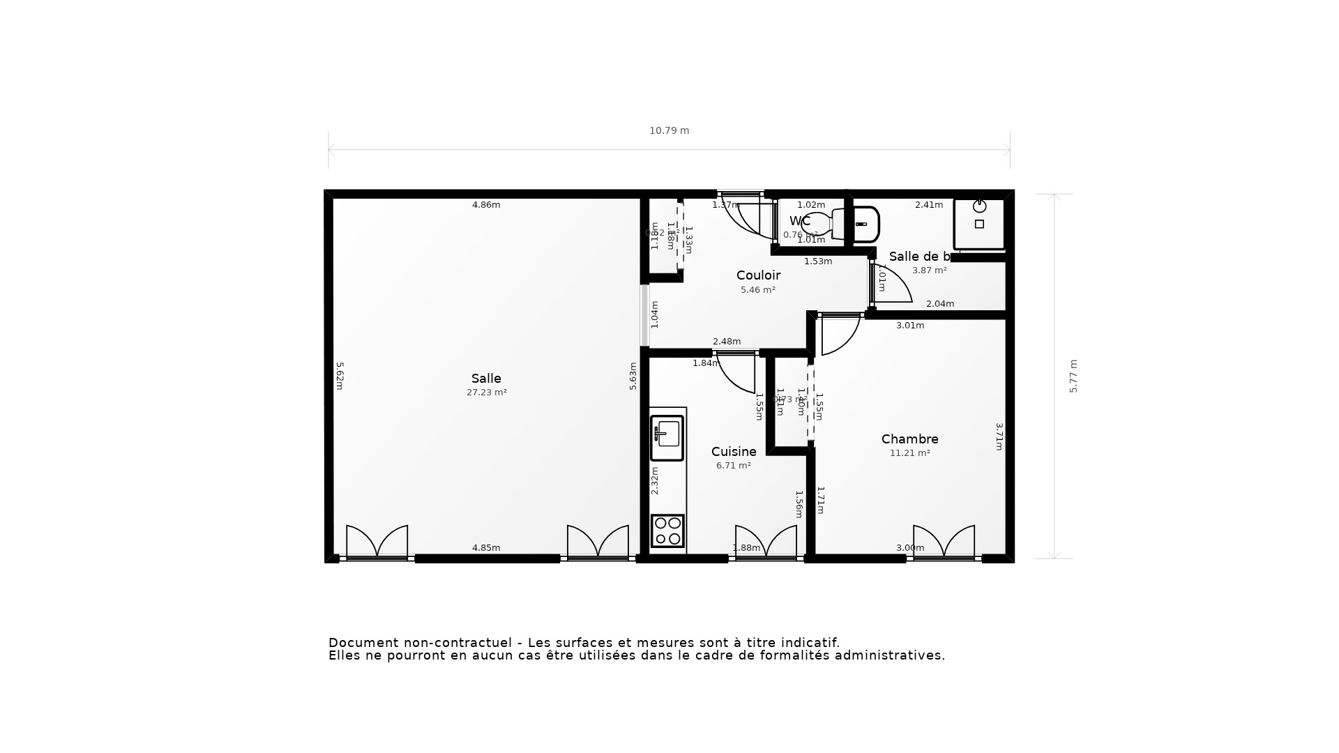 Vente Appartement BORDEAUX - 2 pièces - 49 m² - (33000)
