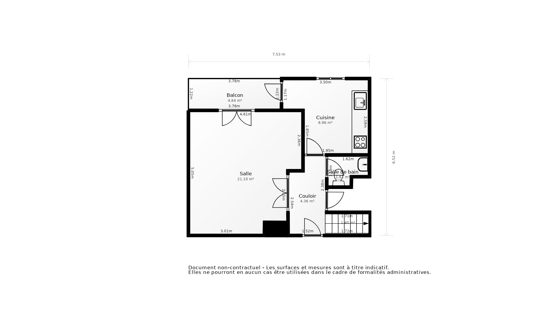 Vente Appartement CERGY - 3 pièces - 74,1 m² - (95000)