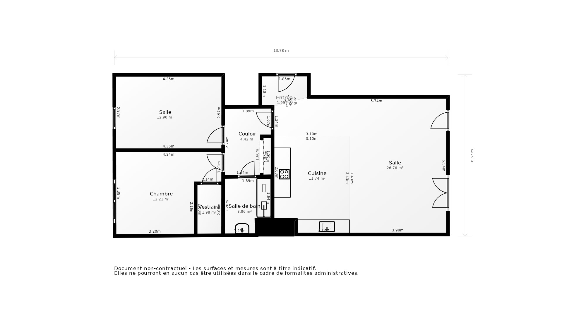 Vente Appartement MANTES LA VILLE - 3 pièces - 78 m² - (78711)