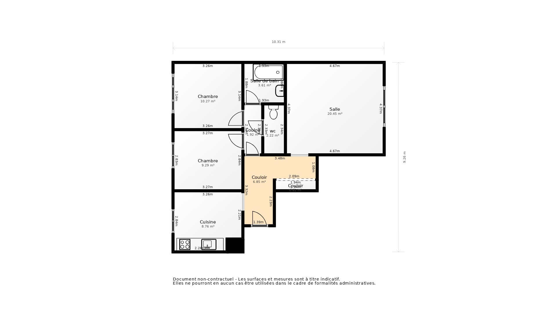 Vente Appartement LANDERNEAU - 4 pièces - 65 m² - (29800)