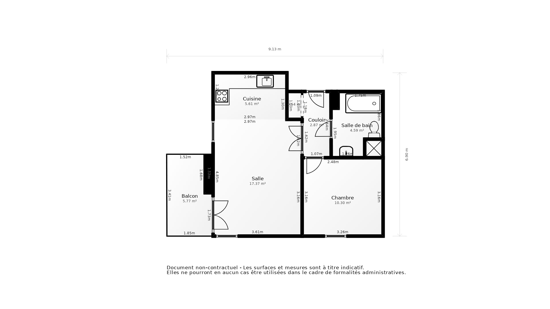 Vente Appartement LYON 07 - 2 pièces - 45 m² - (69007)