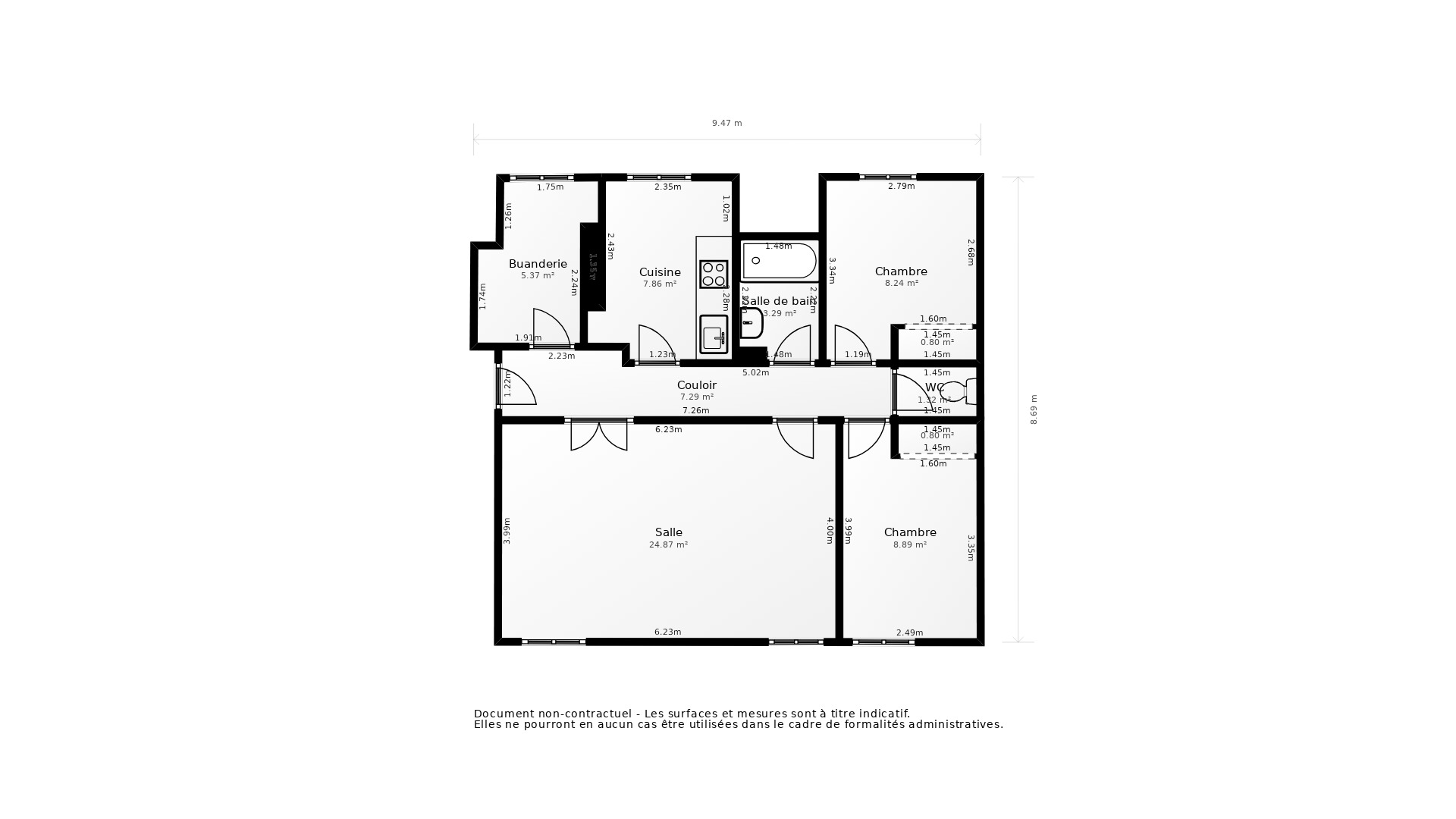 Vente Appartement BORDEAUX - 3 pièces - 75 m² - (33200)