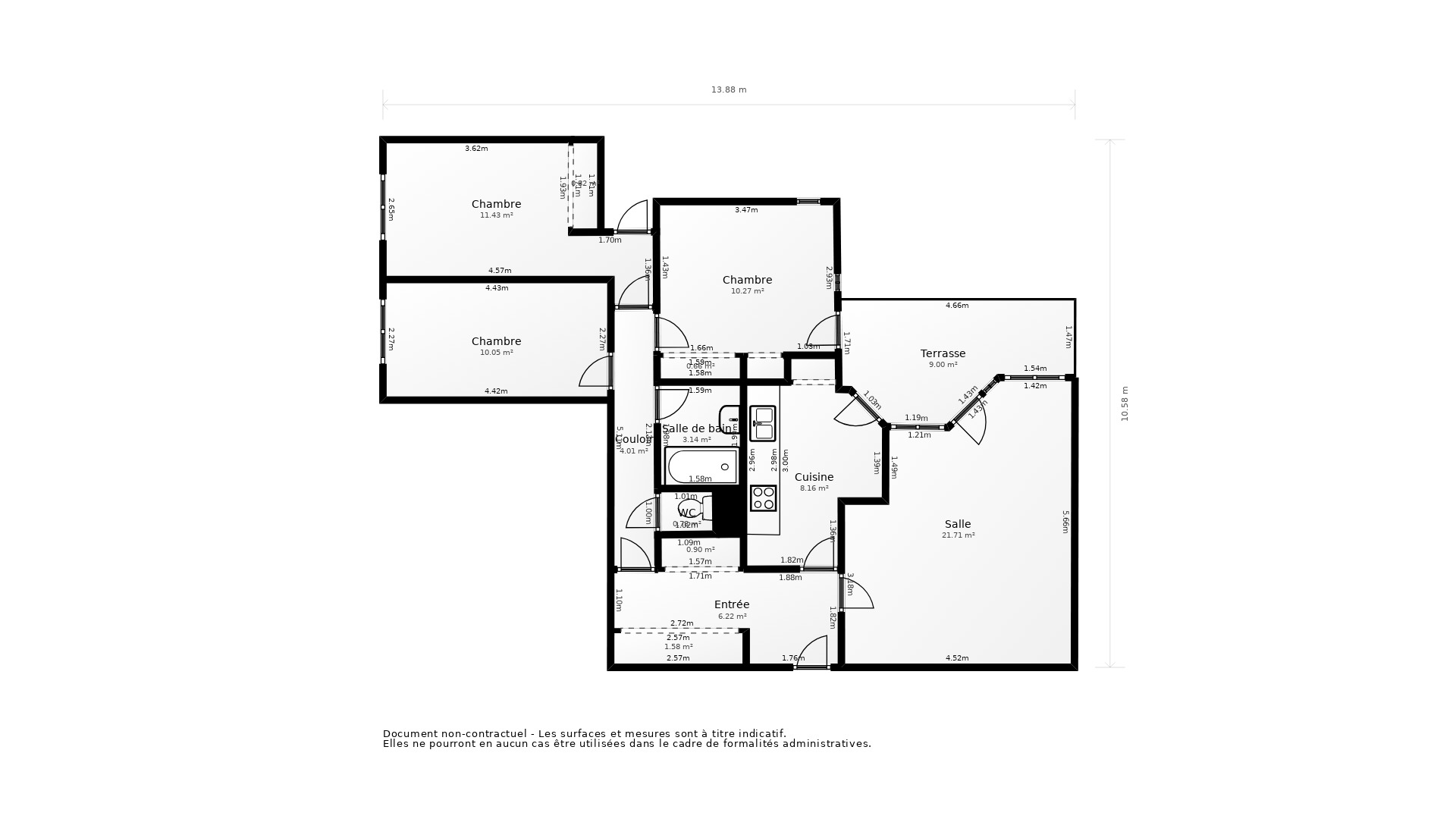 Vente Appartement OULLINS - 4 pièces - 86 m² - (69600)