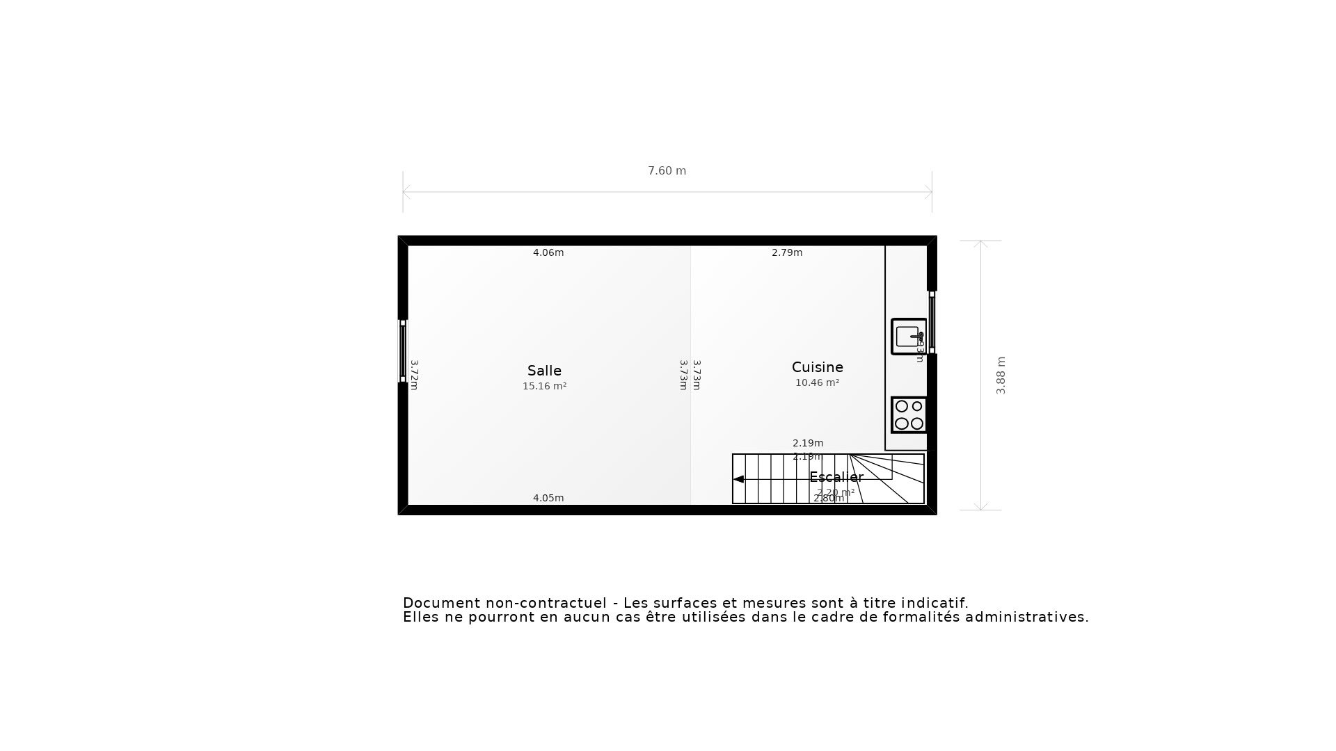 Vente Appartement LA ROCHELLE - 2 pièces - 44 m² - (17000)