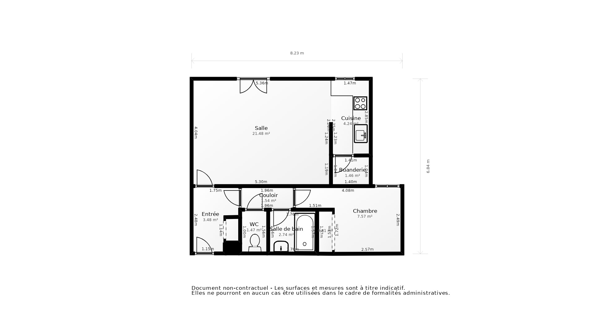 Vente Appartement BLAGNAC - 2 pièces - 47 m² - (31700)
