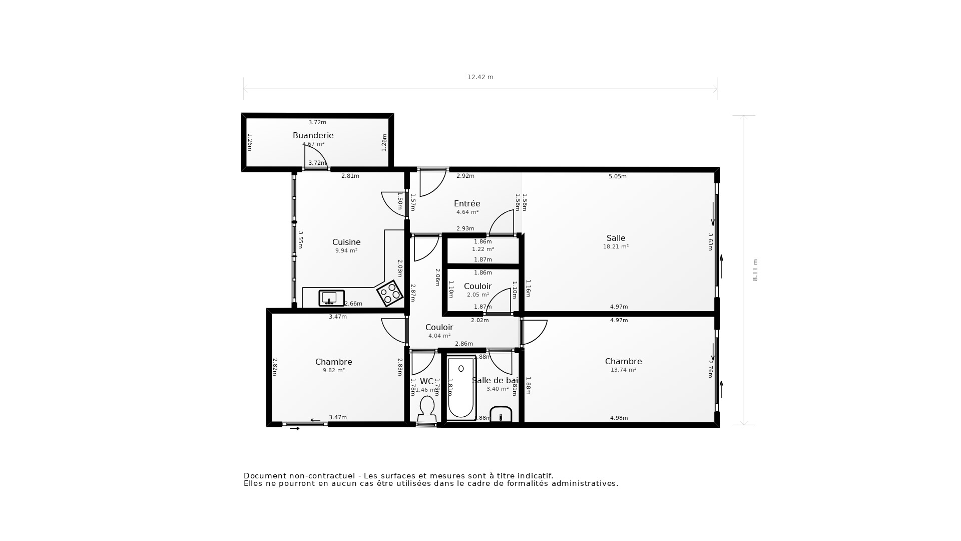 Vente Appartement BLANQUEFORT - 3 pièces - 75 m² - (33290)
