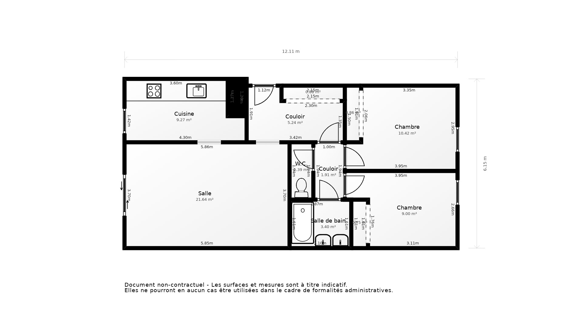 Vente Appartement EAUNES - 3 pièces - 64 m² - (31600)