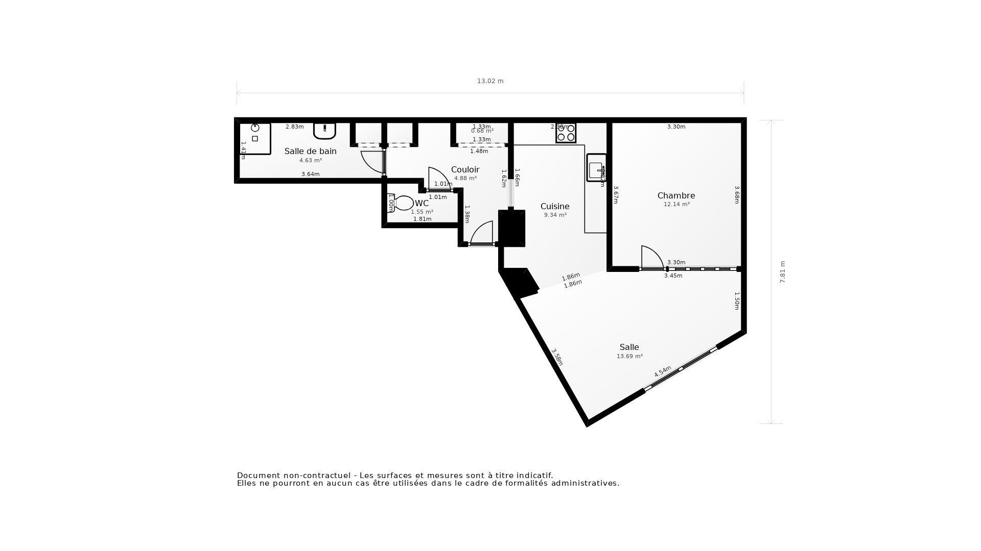 Vente Appartement BORDEAUX - 2 pièces - 43 m² - (33000)