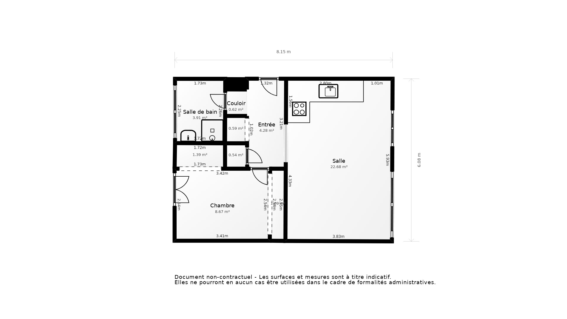 Vente Appartement LA ROCHELLE - 2 pièces - 45 m² - (17000)