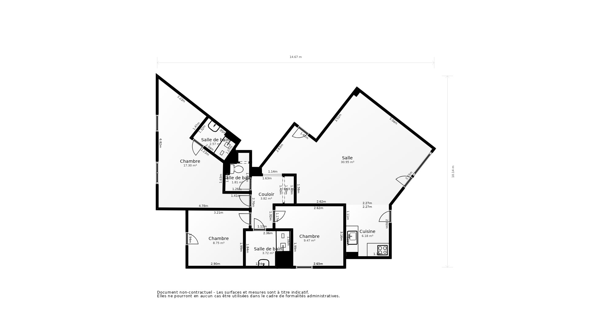 Vente Appartement TOURS - 4 pièces - 91 m² - (37100)