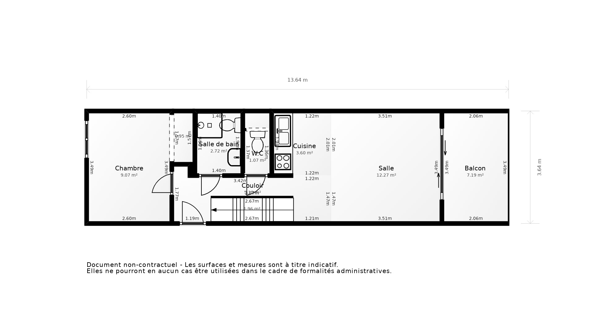 Vente Appartement SOUSTONS - 3 pièces - 51 m² - (40140)