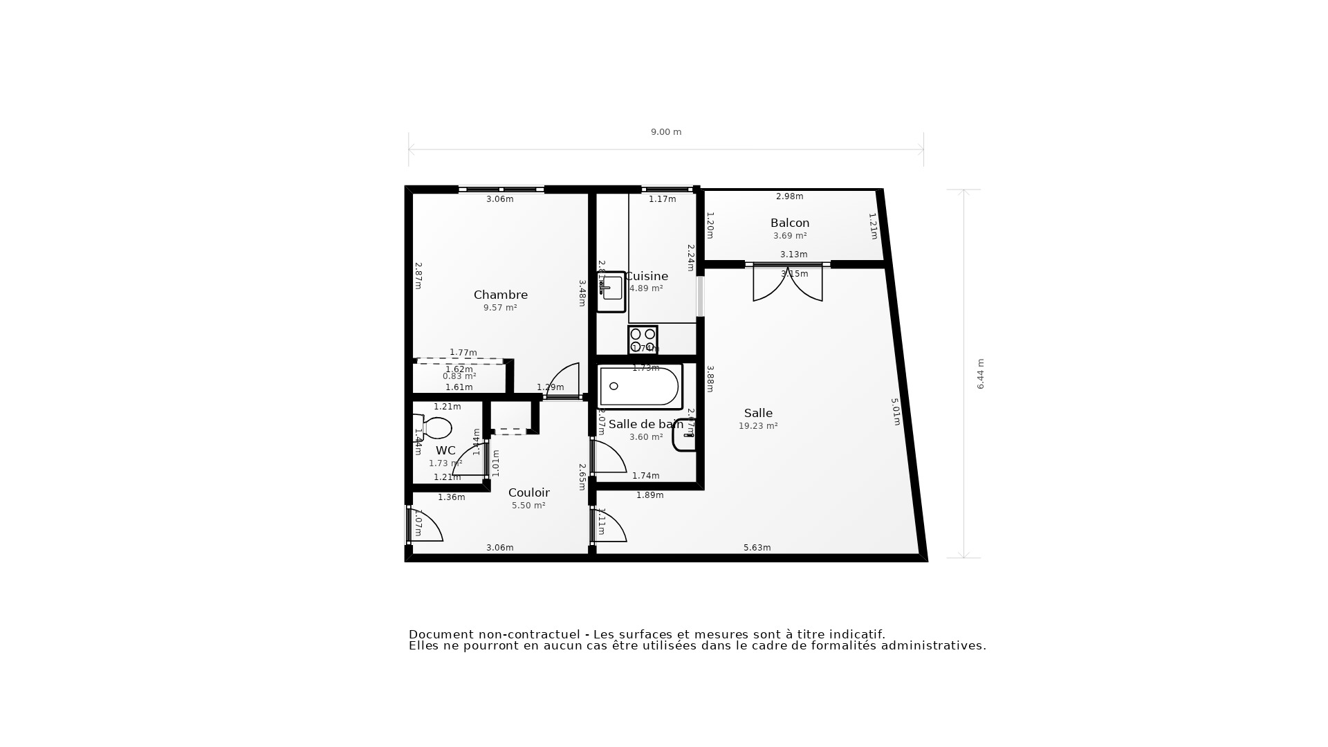 Vente Appartement EYSINES - 2 pièces - 54 m² - (33320)