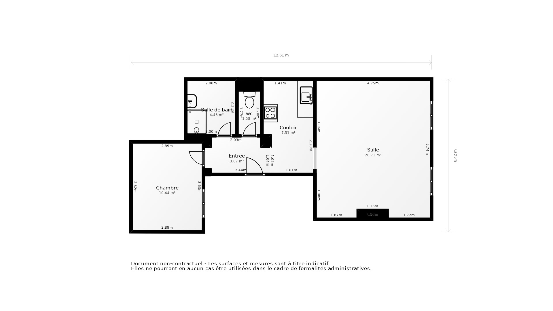 Vente Appartement TOULOUSE - 2 pièces - 64 m² - (31000)