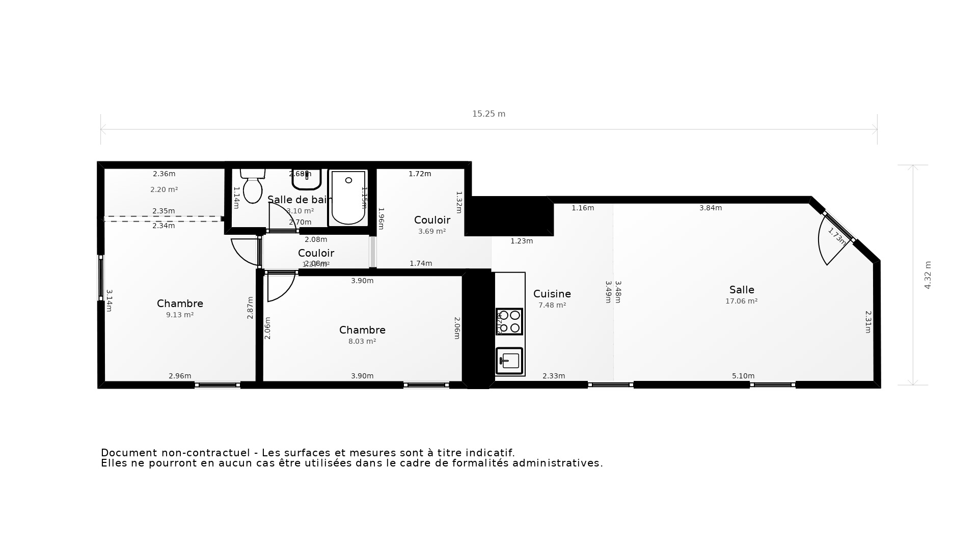 Vente Appartement BEGLES - 3 pièces - 54 m² - (33130)