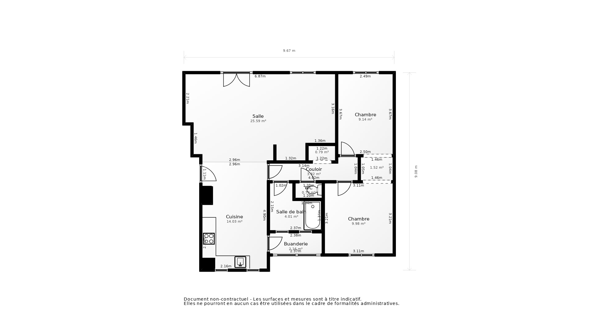 Vente Appartement MONTPELLIER - 3 pièces - 70 m² - (34070)