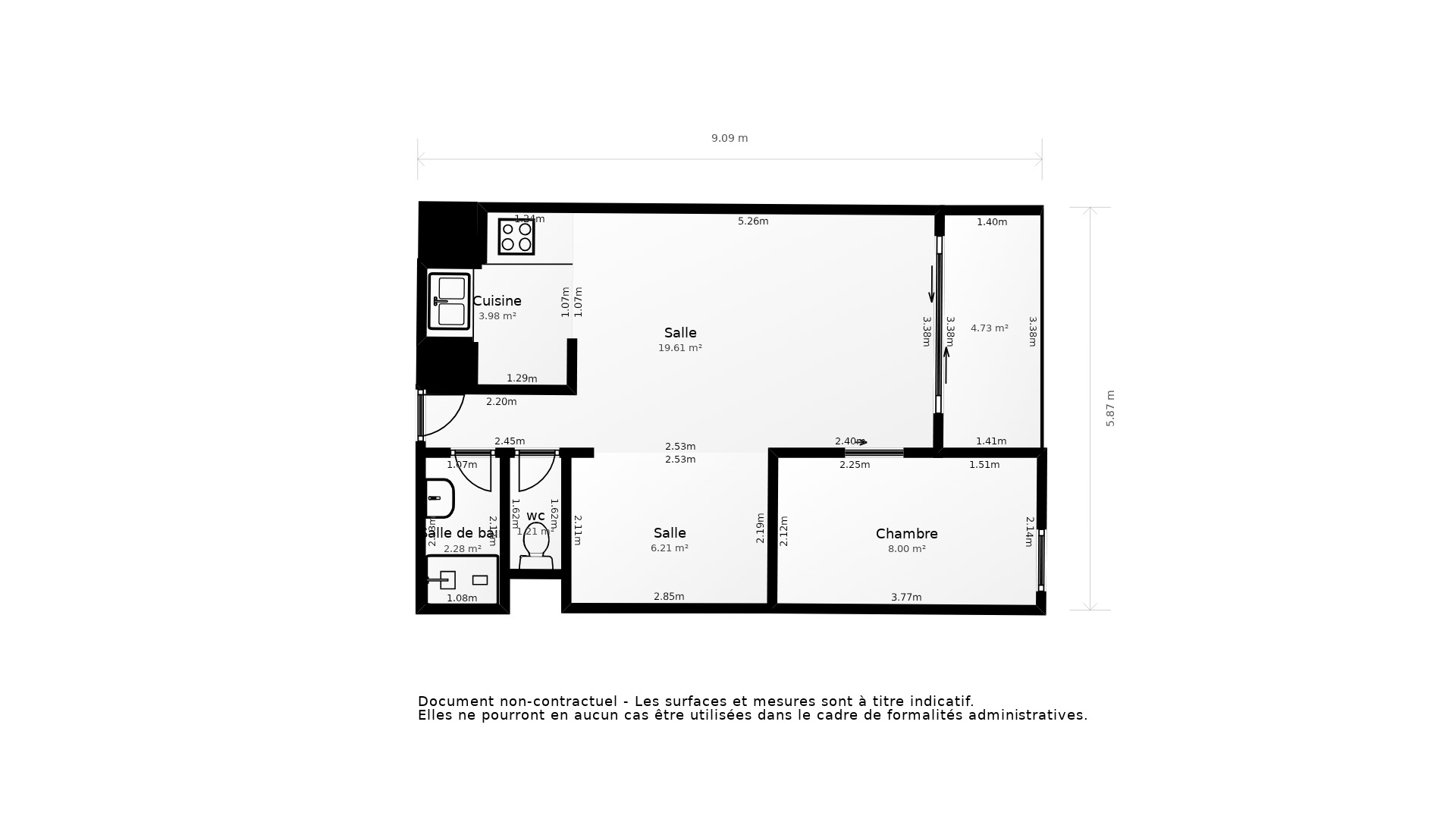 Vente Appartement MONTPELLIER - 2 pièces - 48 m² - (34090)