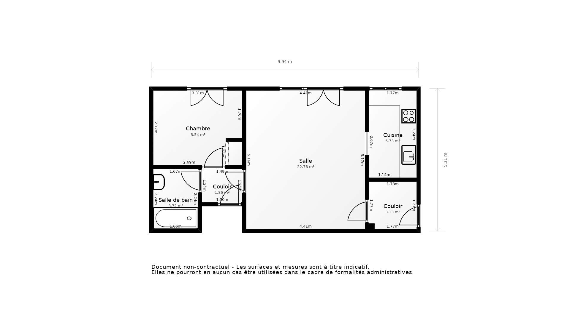 Vente Appartement ARGENTEUIL - 2 pièces - 45,9 m² - (95100)