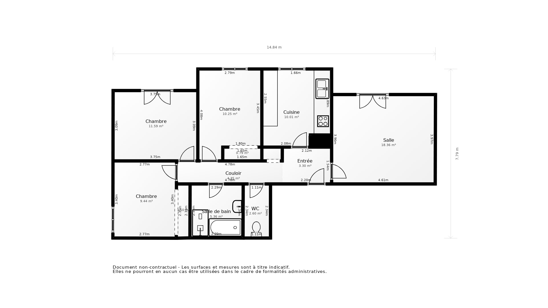 Vente Appartement BLAGNAC - 4 pièces - 80 m² - (31700)