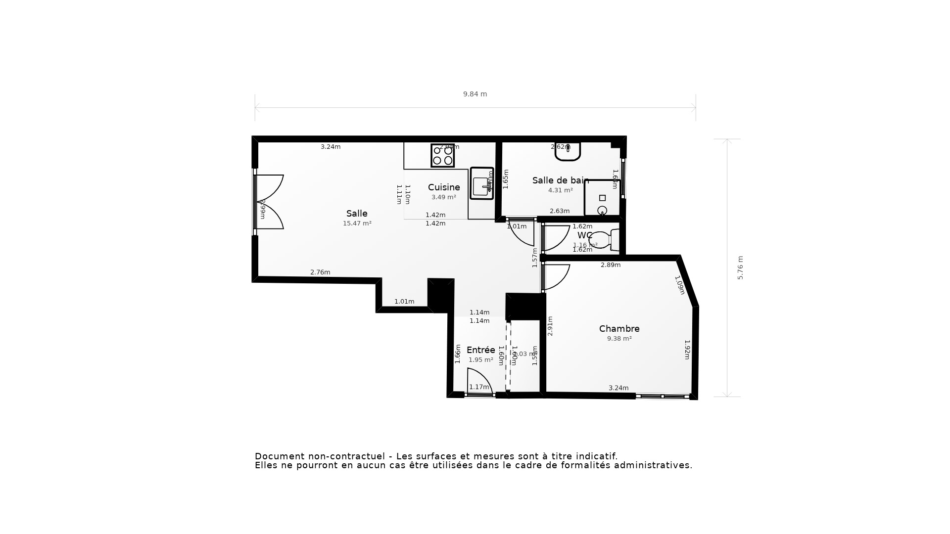 Vente Appartement CLICHY - 2 pièces - 38 m² - (92110)