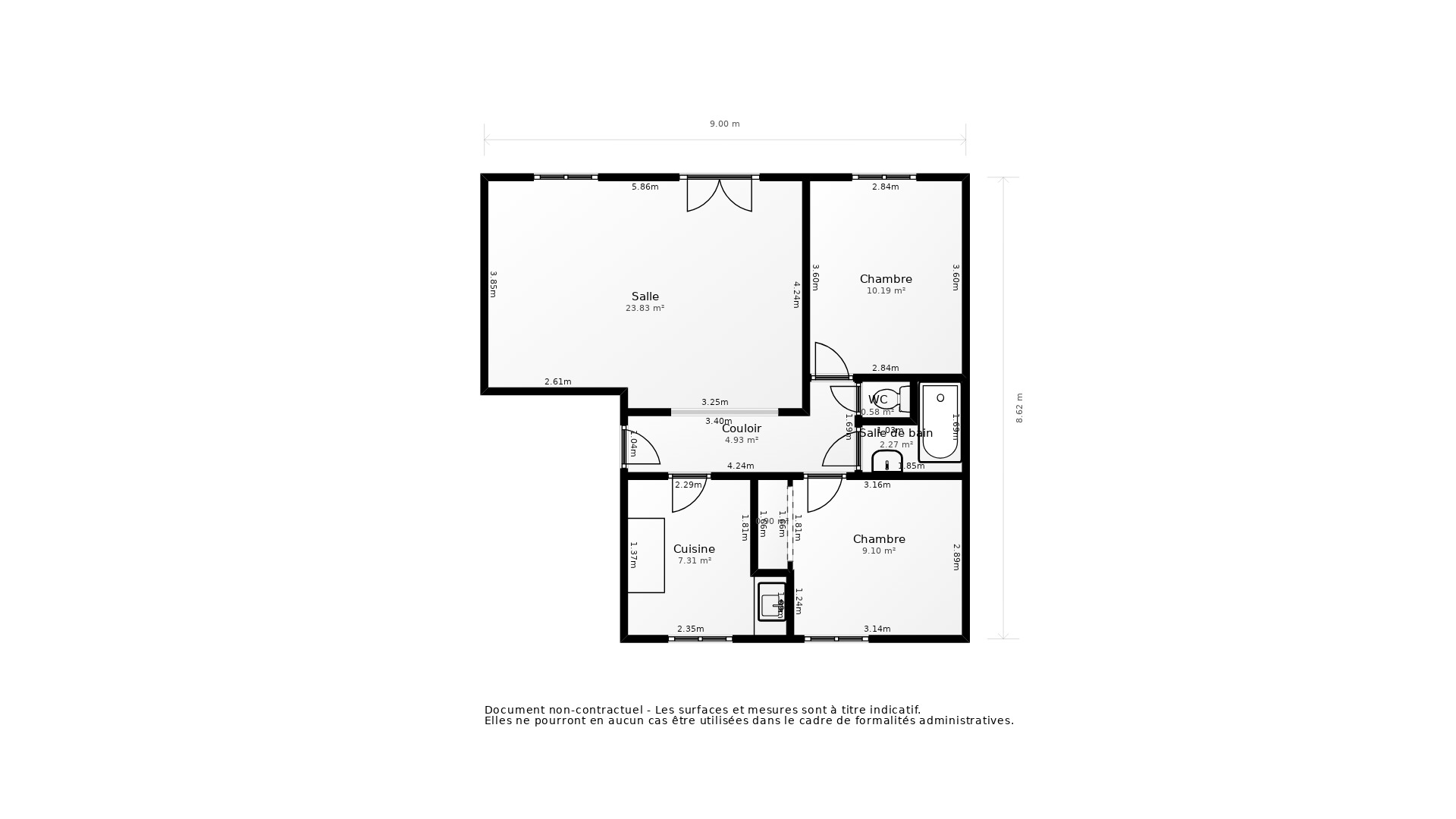 Vente Appartement LA MULATIERE - 3 pièces - 63 m² - (69350)