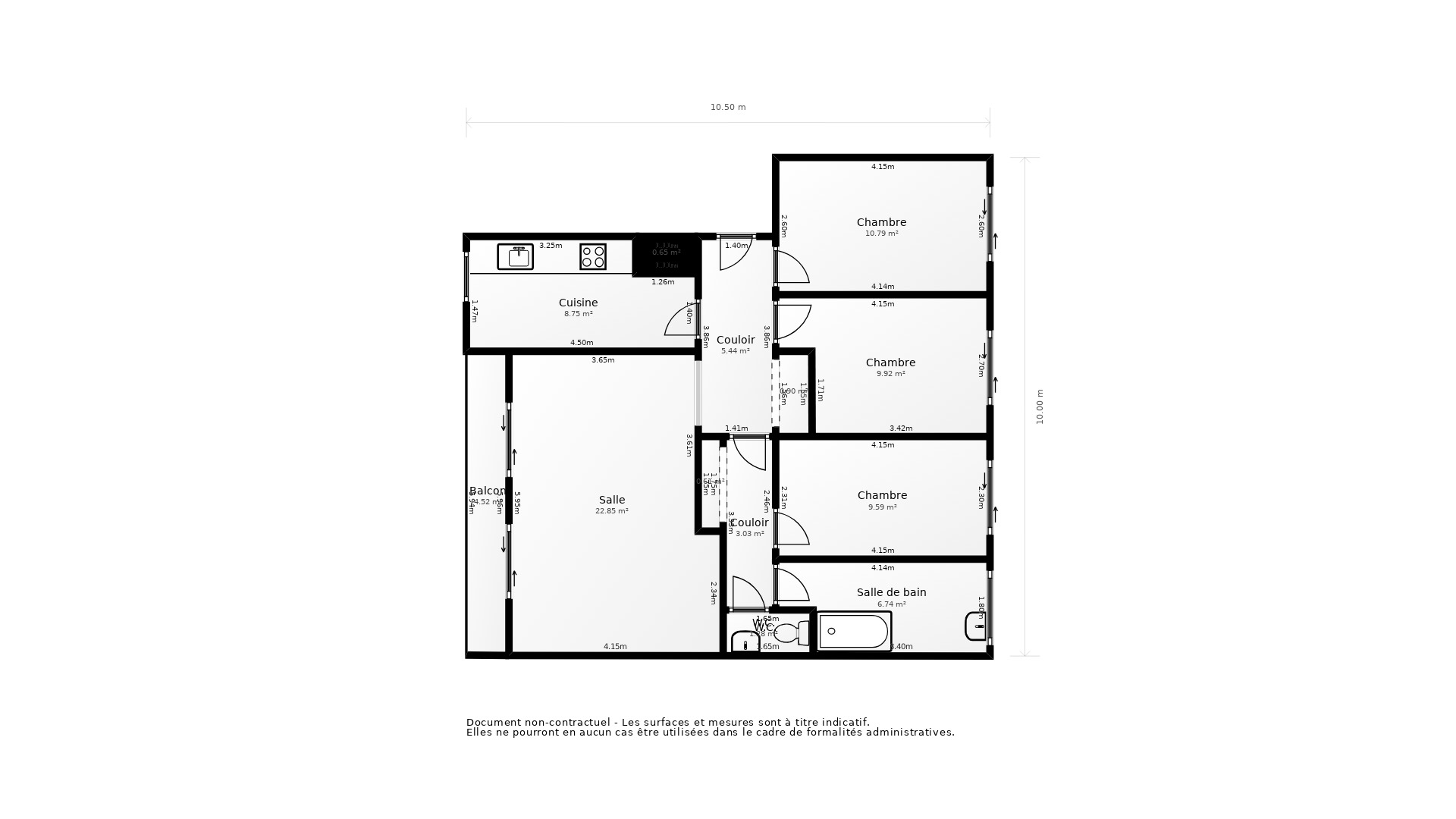 Vente Appartement TOURS - 4 pièces - 85 m² - (37200)