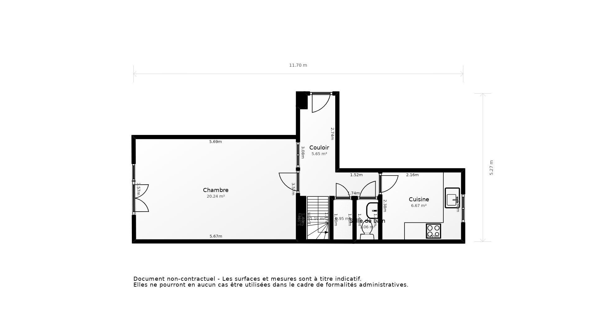 Vente Appartement TOULOUSE - 3 pièces - 65 m² - (31100)